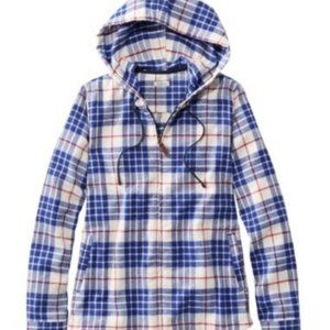 Women's L.L. Bean Scotch Plaid Flannel Shirt, Relaxed Zip Hoodie
